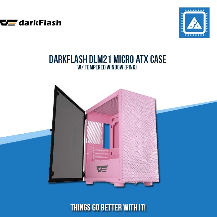 DARKFLASH DLM21 MICRO ATX CASE W/ TEMPERED WINDOW (PINK) DARKFLASH DLM21 MICRO ATX CASE W/ TEMPERED WINDOW (PINK)